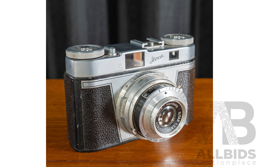 Vintage Iloca Quick-B 35mm Rangefinder Film Camera with Iloca Iltar 1:2.9/50 Lens