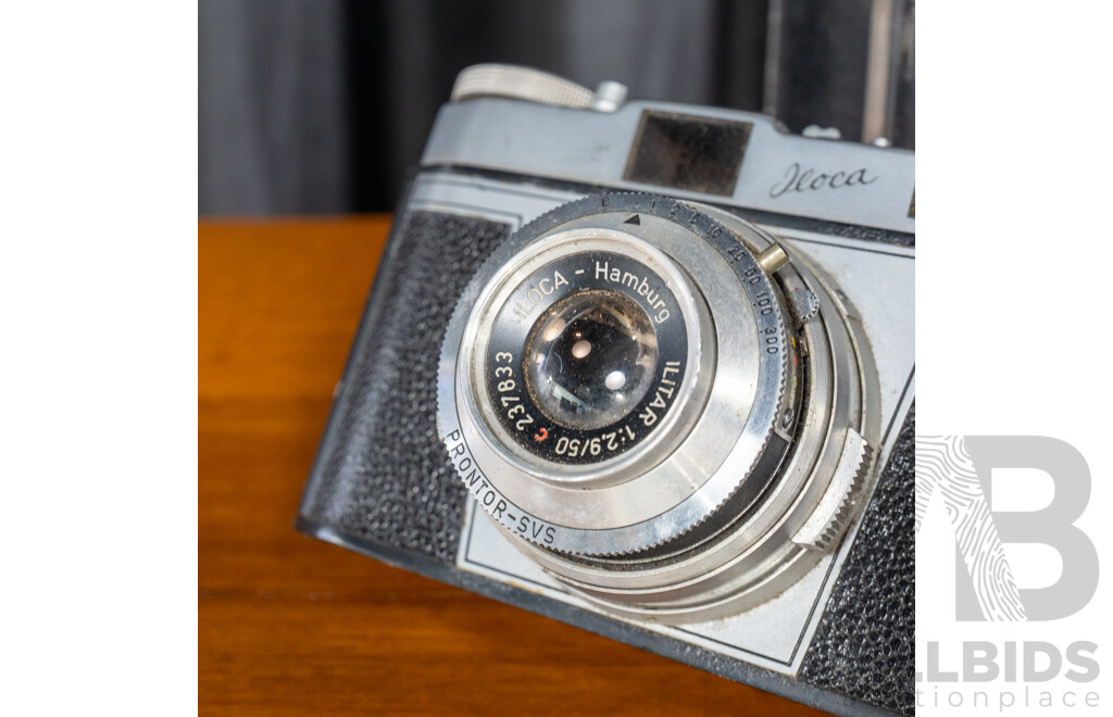 Vintage Iloca Quick-B 35mm Rangefinder Film Camera with Iloca Iltar 1:2.9/50 Lens