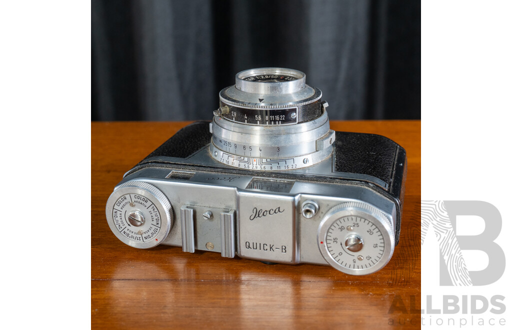 Vintage Iloca Quick-B 35mm Rangefinder Film Camera with Iloca Iltar 1:2.9/50 Lens