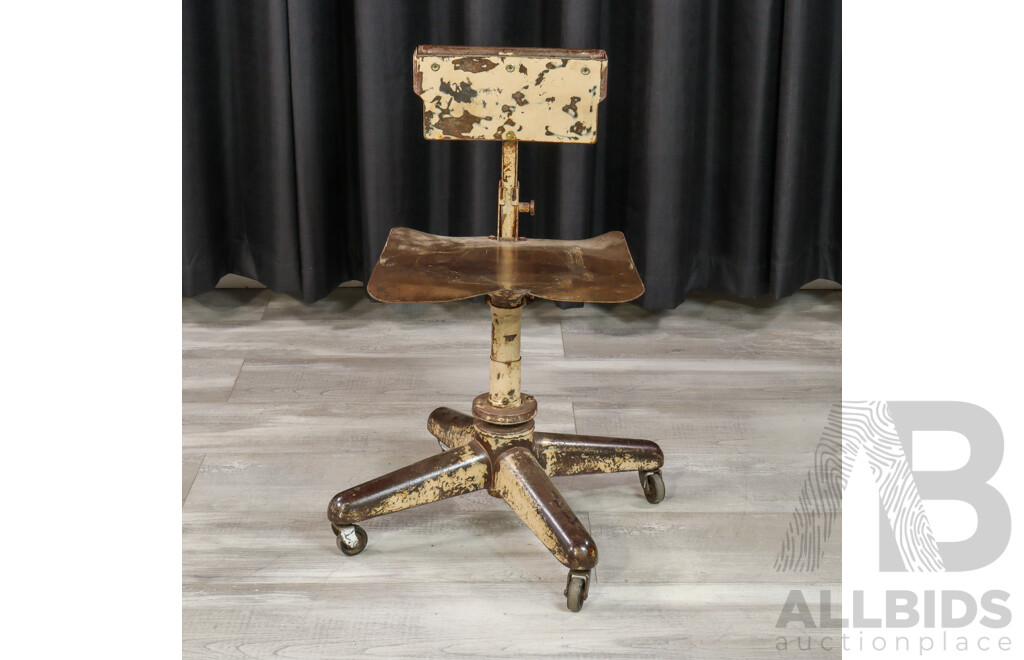 Vintage Metal Draughtsman's Chair