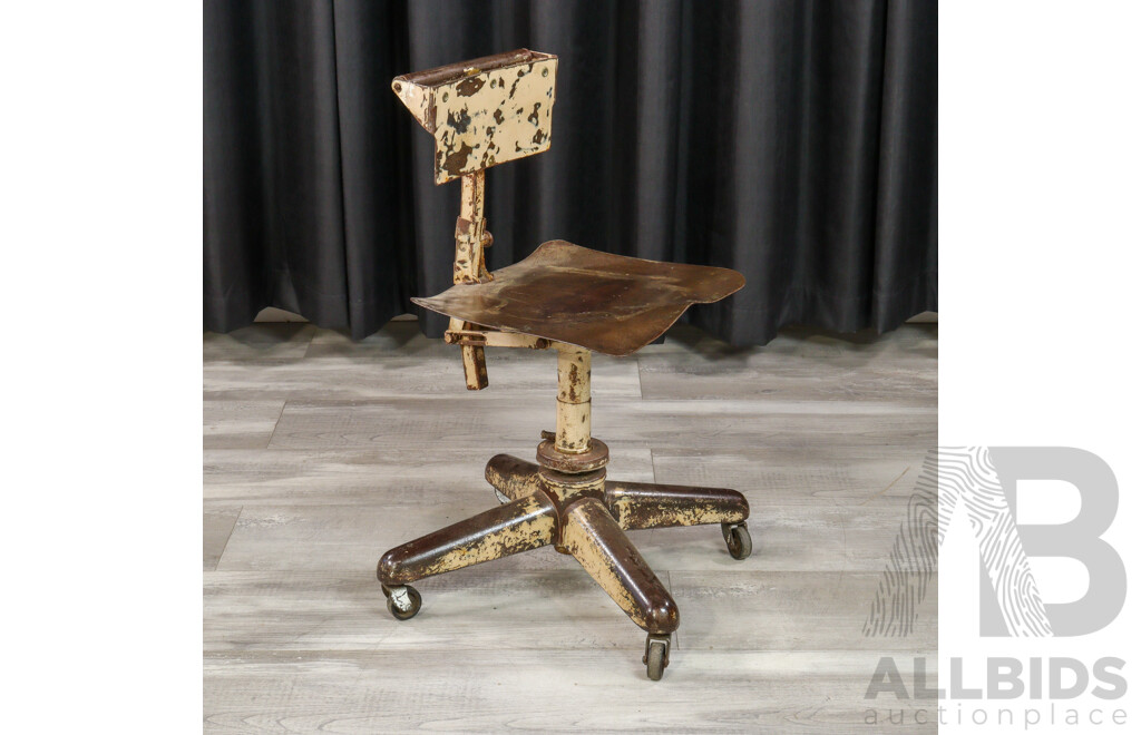 Vintage Metal Draughtsman's Chair