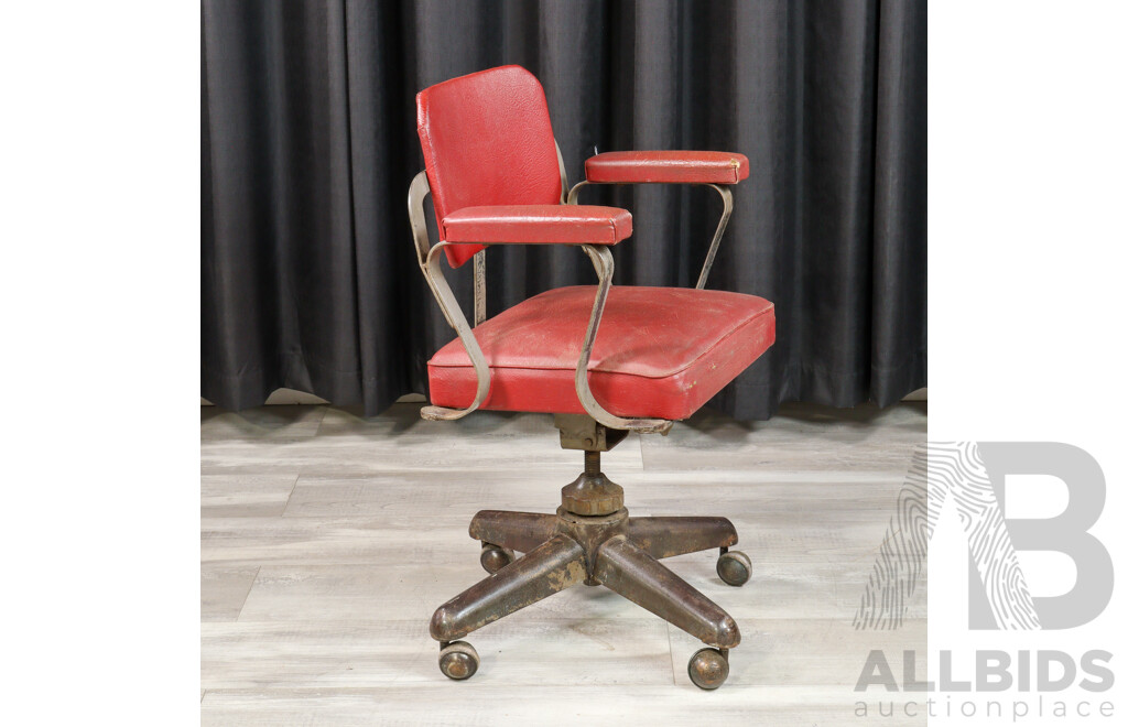 Vintage Metal Frame Universal Clerks  Chair by R.E Batger