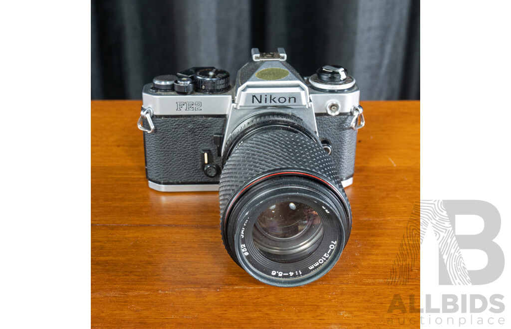 Nikon FE2 35mm SLR Camera with  Tokina SD 70-210mm