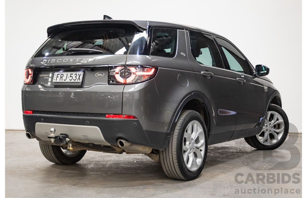 02/2018 Land Rover Discovery Sport TD4 (132kW) HSE (AWD) L550 MY18 4D Wagon Corris Grey Turbo Diesel 2.0L - 7 Seats