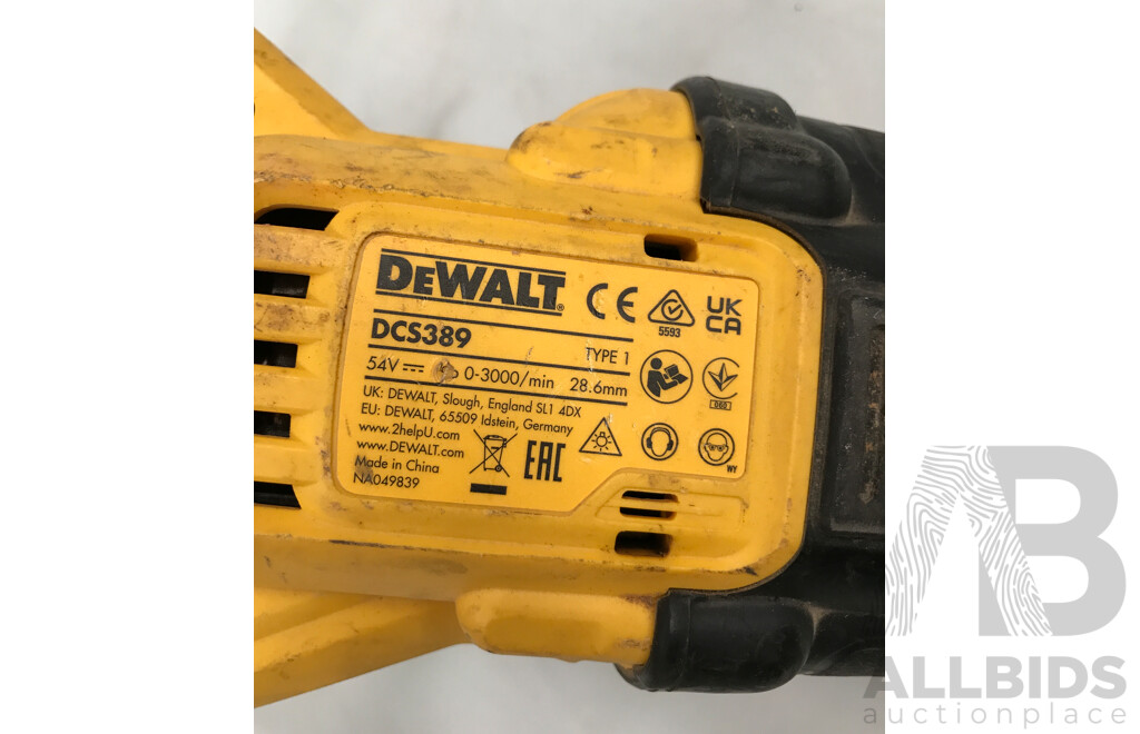 DeWalt Cordless Second Fix Nailer and Reciprocating Saw (Skin Only) - Lot of 2