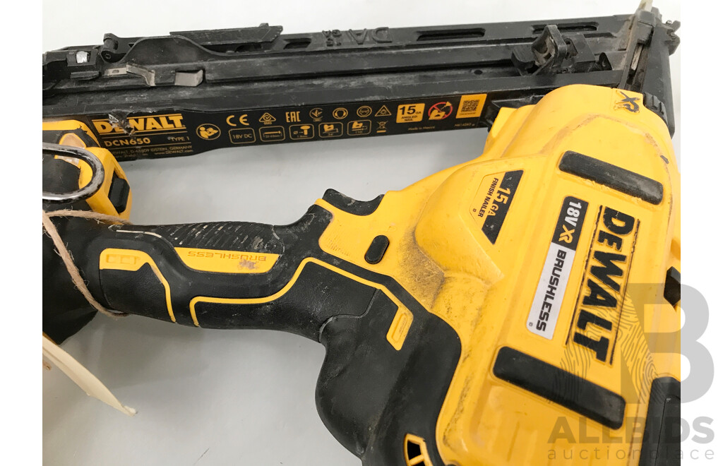 DeWalt Cordless Second Fix Nailer and Reciprocating Saw (Skin Only) - Lot of 2