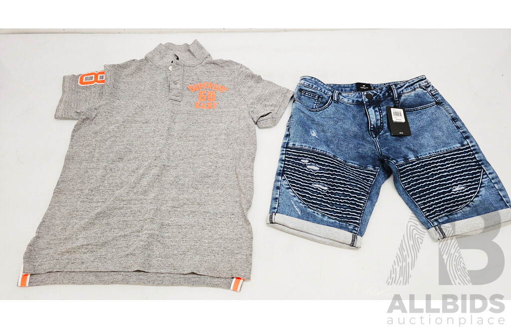 Superdry Classic Pique Polo & Goliath Blue Airy Distruction Pants