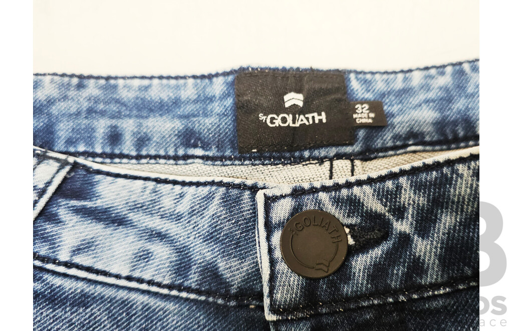 Superdry Classic Pique Polo & Goliath Blue Airy Distruction Pants