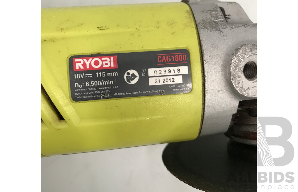 Ryobi 18V ONE+ 115mm Angle Grinder