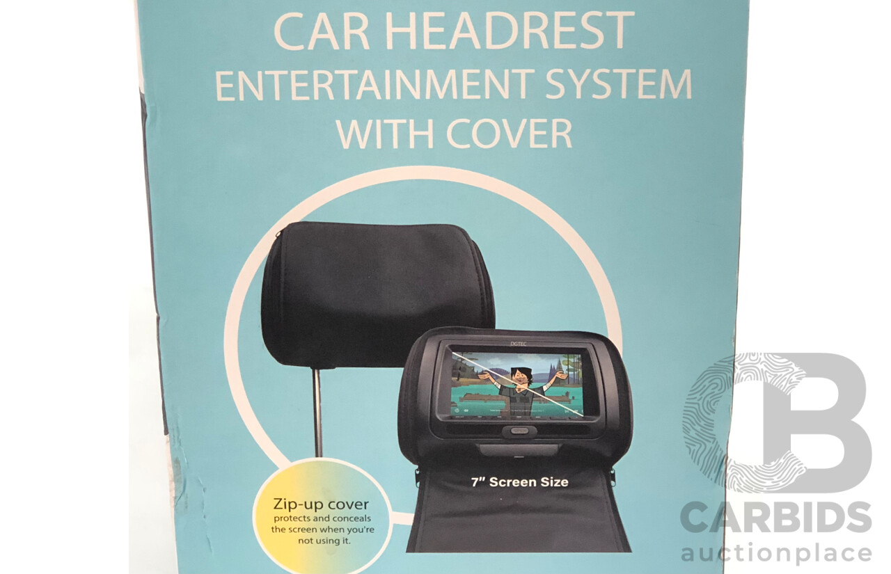 DGTEC Car Headrest Entertainment System with Cover - New