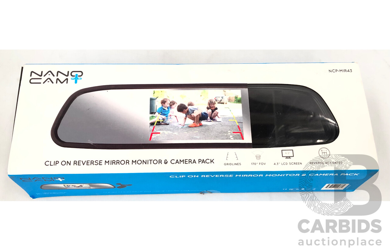 Nano Cam Reverse Mirror Camera, Car Boot Liner,  Ring Chime Doorbell, D-Link Wi-Fi Motion Sensor, Master Lock Bluetooth Outdoor Padlock - Brand New