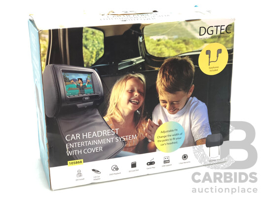 DGTEC Car Headrest Entertainment System with Cover - New