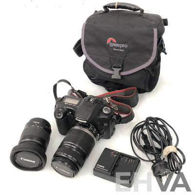 Canon EOS 30D 8.0 Megapixel Digital Camera with Two Lenses and Lowepro Soft Case