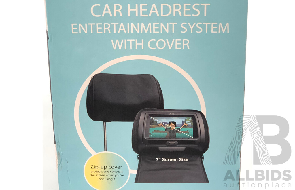 DGTEC Car Headrest Entertainment System with Cover - New