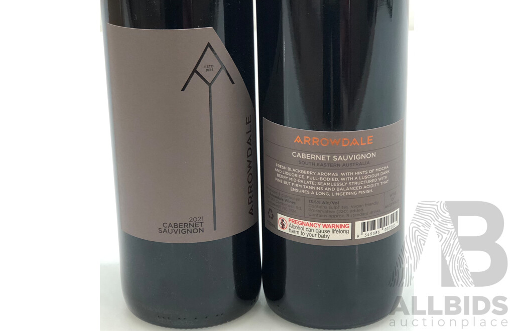 2021 Arrowdale Cabernet Sauvignon - 750ml Bottles - Lot of Eight