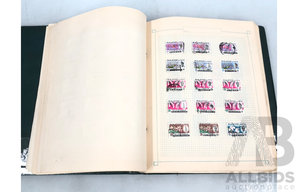 Stamp Album with Stamps of Various Countries