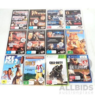 Selection of  DVD's Video Games - Lot of 12