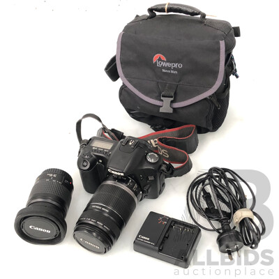 Canon EOS 30D 8.0 Megapixel Digital Camera with Two Lenses and Lowepro Soft Case