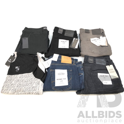 Jack & Jones, Mossimo and Goliath Men's Clothing From Myer - Lot of Six - Brand New with Tags - ORP $559.70