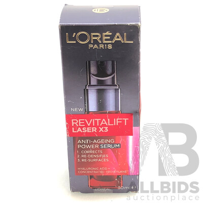 L'Oreal Revitalift Laser X3 Anti Ageing Power Serum - 30ml -  New