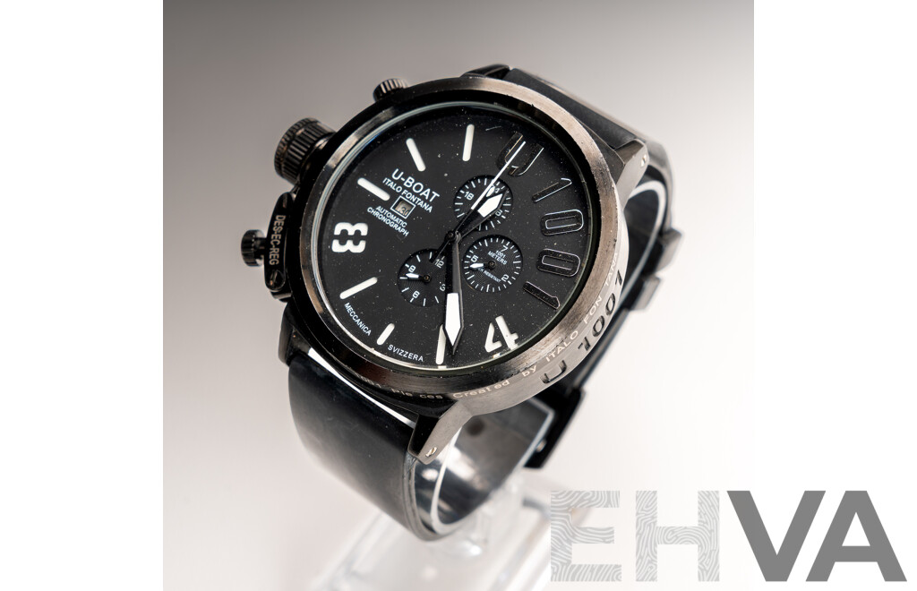 U-BOAT Italo Fontana Automatic Chronograph Watch, Black, 50mm, U1001 Limited Edition 2/1001