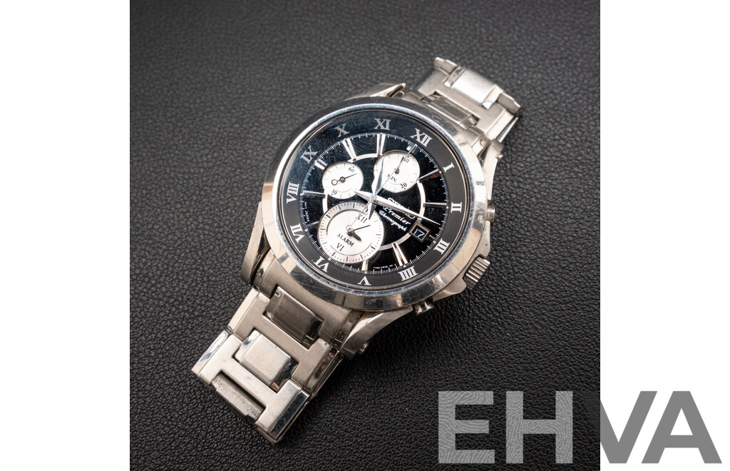Seiko Premier Chronograph Mens Watch, 7T62-0JW0, 43mm