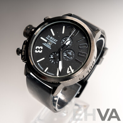 U-BOAT Italo Fontana Automatic Chronograph Watch, Black, 50mm, U1001 Limited Edition 2/1001