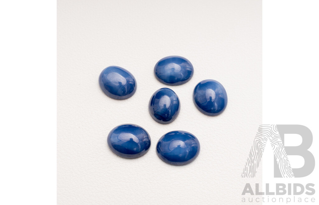 (6) Star Sapphire Cabochons 40.95 Ct
