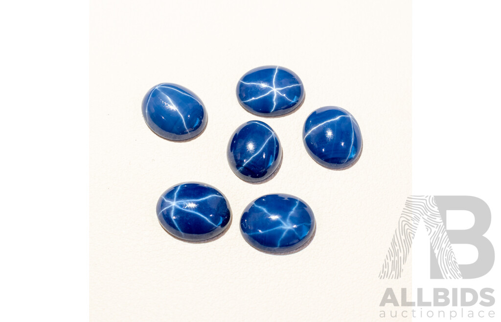 (6) Star Sapphire Cabochons 40.95 Ct