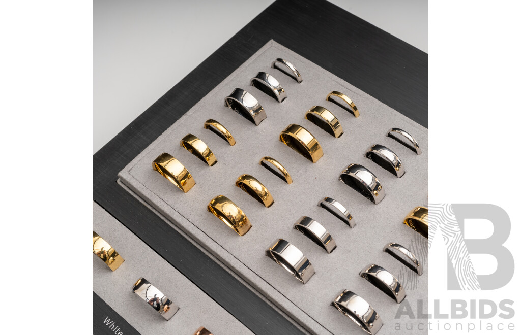 Becks & Infinity Wedding Ring Samples with Display Mounts
