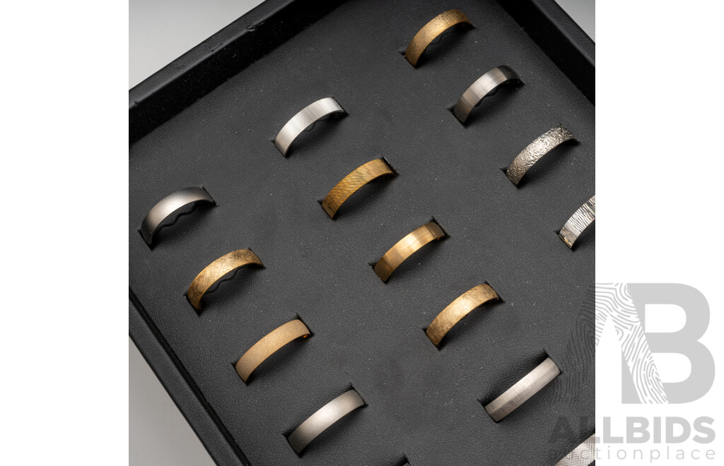 Becks & Infinity Wedding Ring Samples with Display Mounts