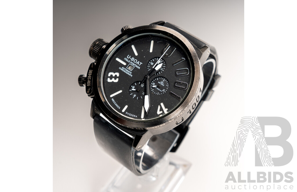 U-BOAT Italo Fontana Automatic Chronograph Watch, Black, 50mm, U1001 Limited Edition 2/1001