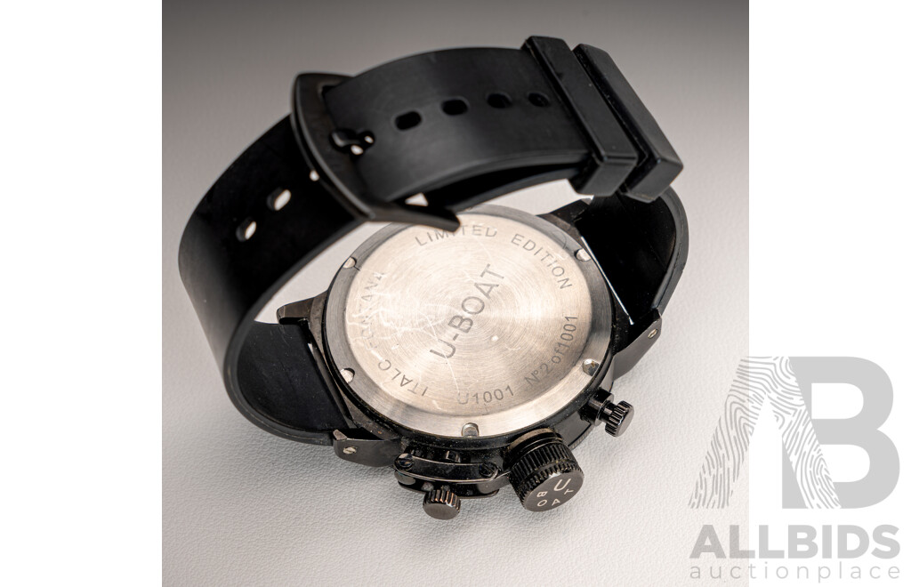 U-BOAT Italo Fontana Automatic Chronograph Watch, Black, 50mm, U1001 Limited Edition 2/1001