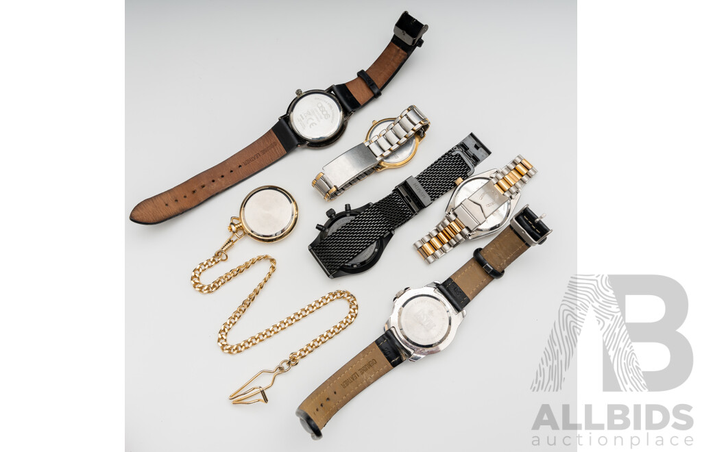 Collection of (6) Assorted Watches Including Coinwatch 1943 Florin Watch & Polaris Pocket Watch