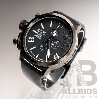 U-BOAT Italo Fontana Automatic Chronograph Watch, Black, 50mm, U1001 Limited Edition 2/1001