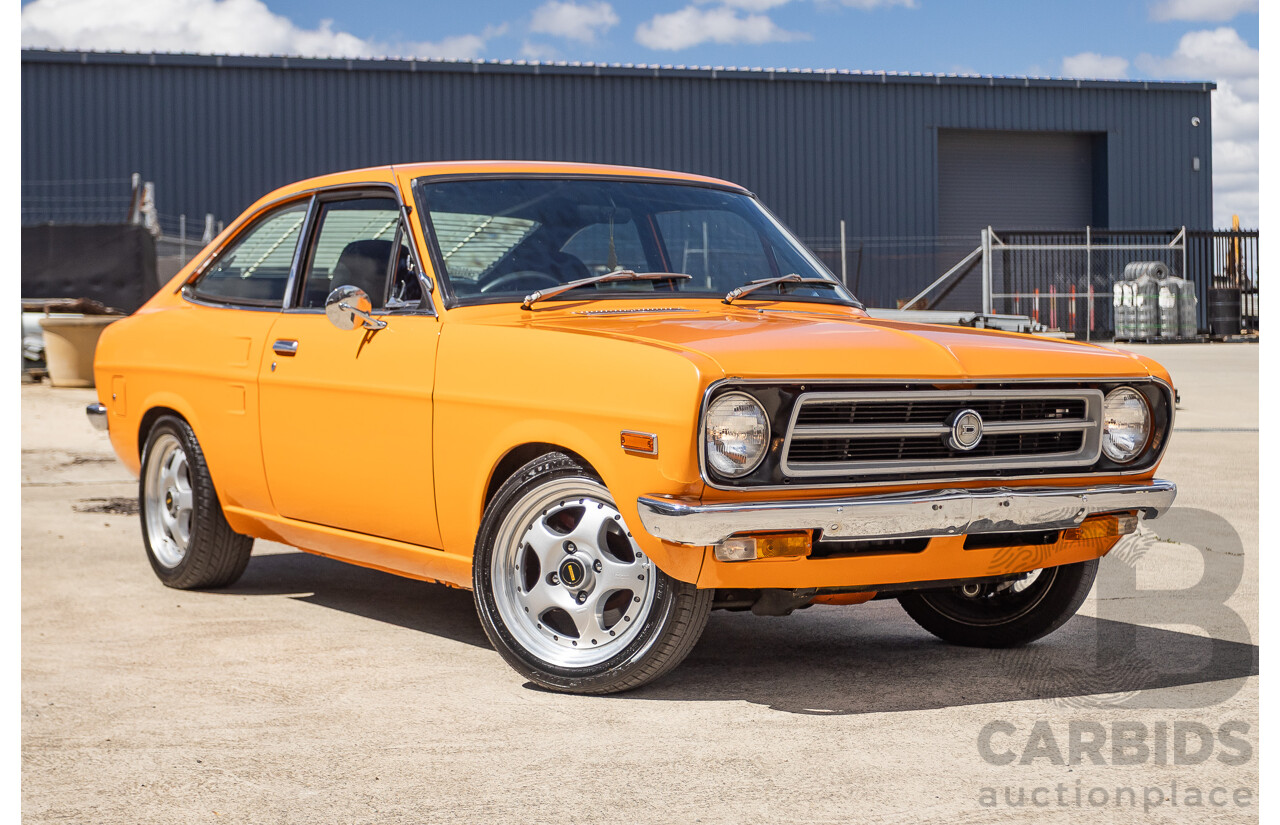 6/1971 Datsun 1200 Deluxe 2d Coupe Orange Turbo 1.8L - Modified & Engineered