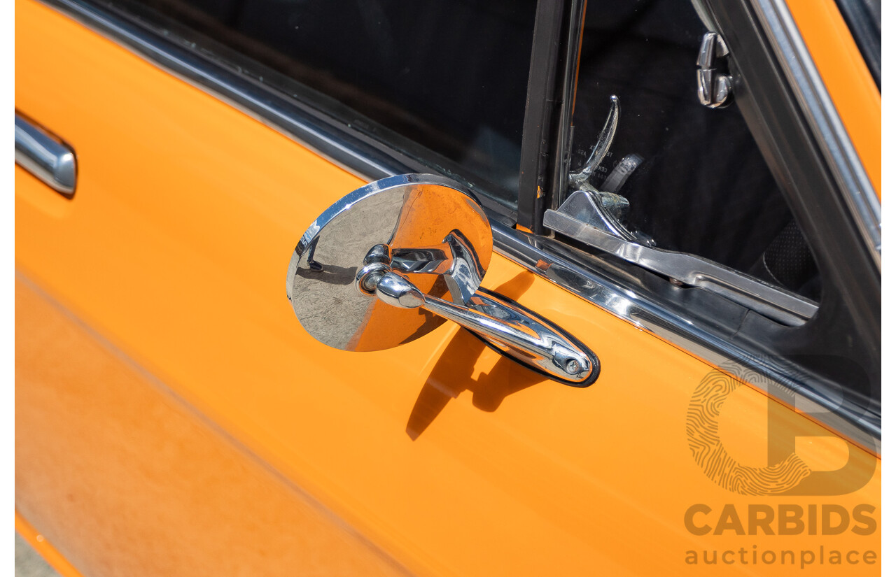 6/1971 Datsun 1200 Deluxe 2d Coupe Orange Turbo 1.8L - Modified & Engineered