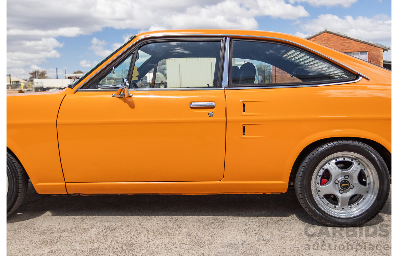 6/1971 Datsun 1200 Deluxe 2d Coupe Orange Turbo 1.8L - Modified & Engineered