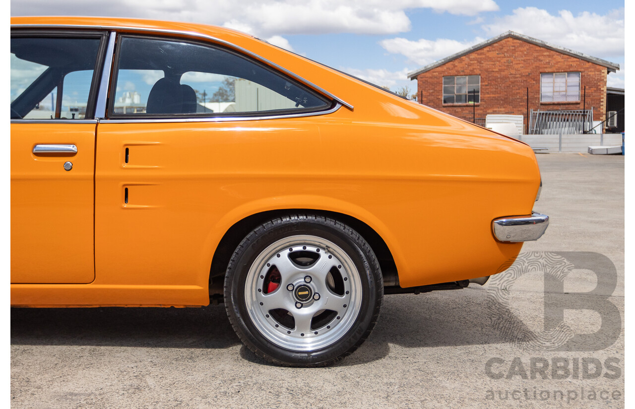 6/1971 Datsun 1200 Deluxe 2d Coupe Orange Turbo 1.8L - Modified & Engineered