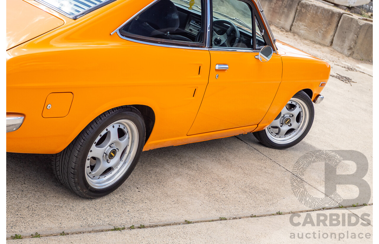 6/1971 Datsun 1200 Deluxe 2d Coupe Orange Turbo 1.8L - Modified & Engineered