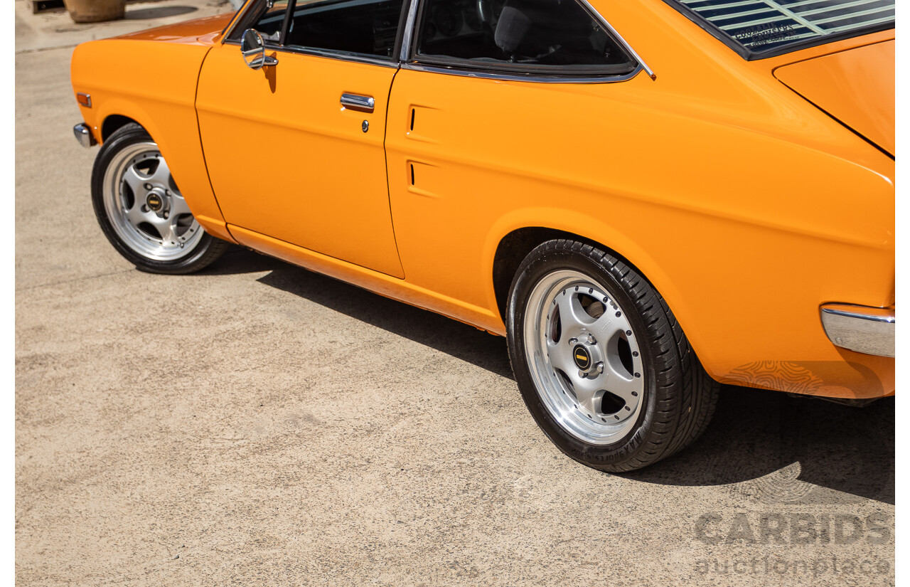6/1971 Datsun 1200 Deluxe 2d Coupe Orange Turbo 1.8L - Modified & Engineered