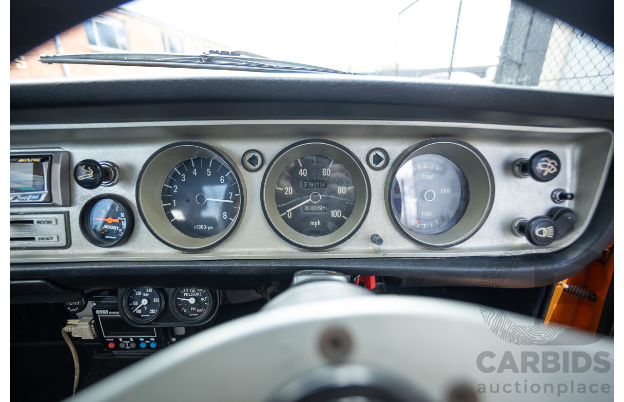 6/1971 Datsun 1200 Deluxe 2d Coupe Orange Turbo 1.8L - Modified & Engineered