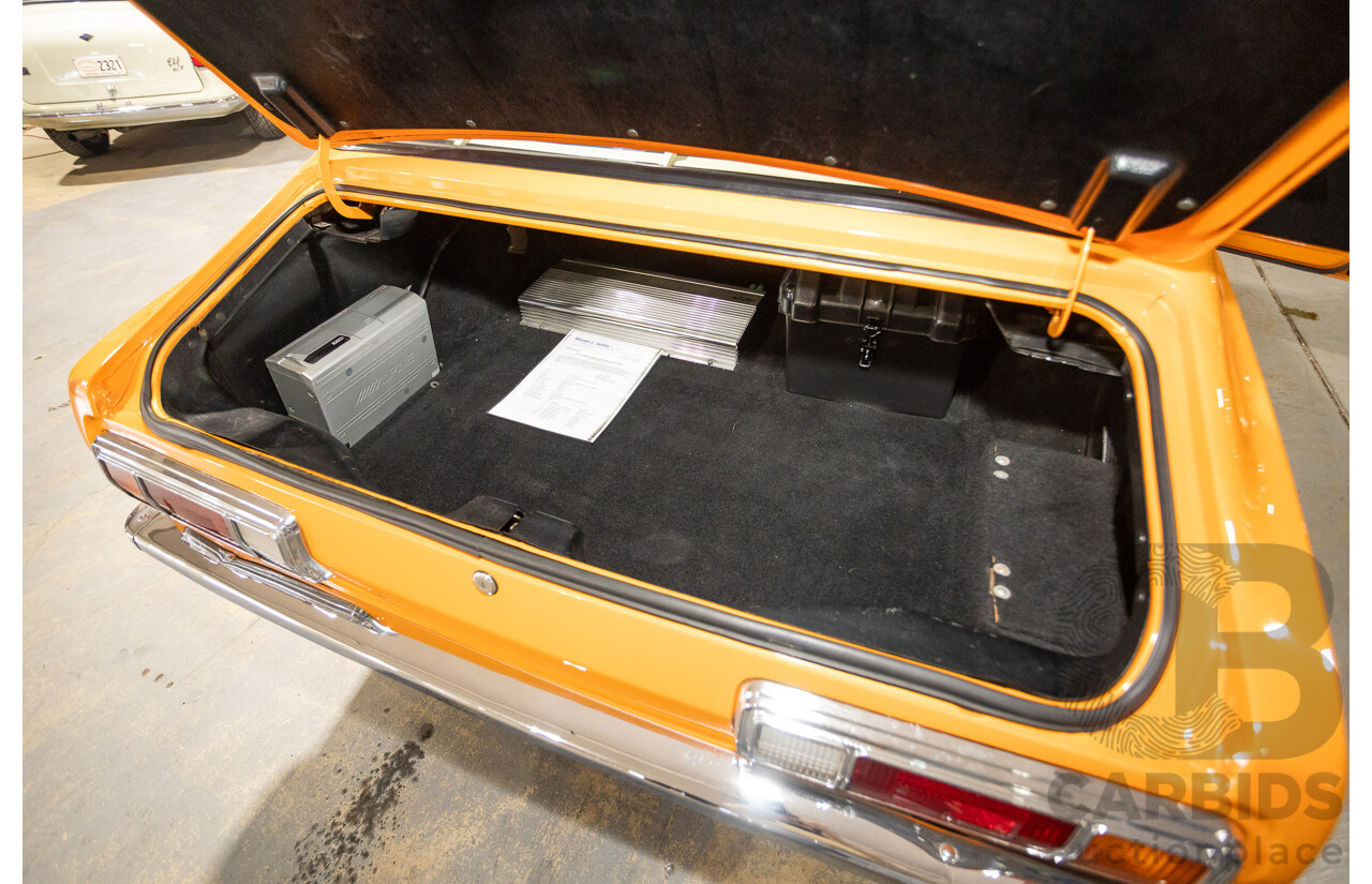 6/1971 Datsun 1200 Deluxe 2d Coupe Orange Turbo 1.8L - Modified & Engineered