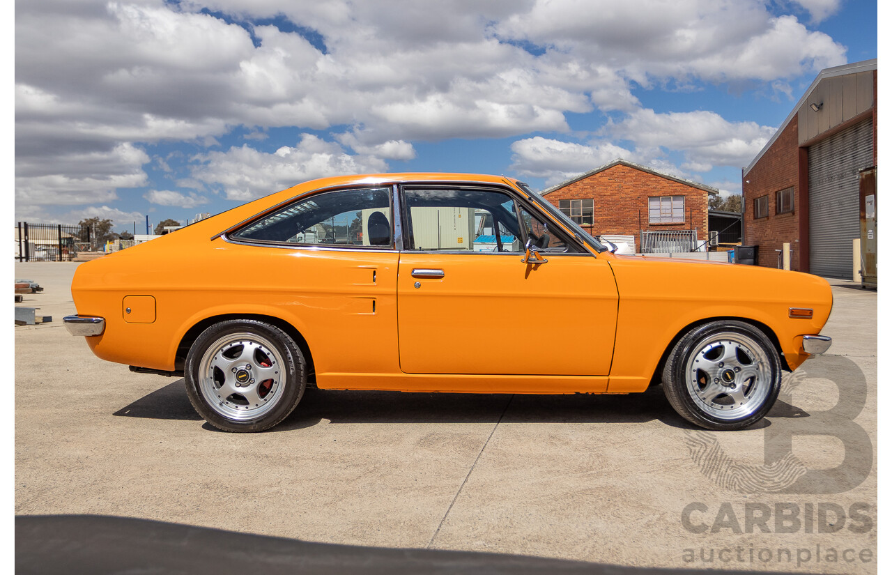6/1971 Datsun 1200 Deluxe 2d Coupe Orange Turbo 1.8L - Modified & Engineered