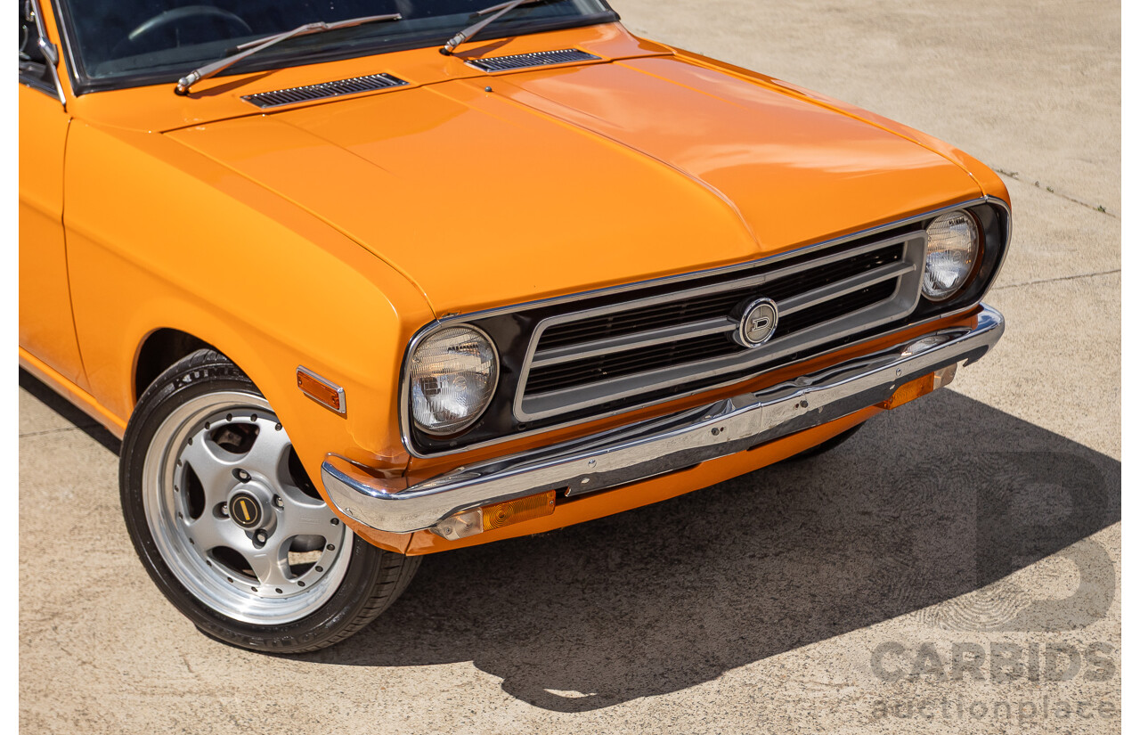 6/1971 Datsun 1200 Deluxe 2d Coupe Orange Turbo 1.8L - Modified & Engineered