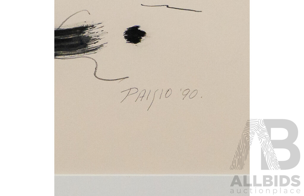 Franco Paisio, (20th Century, Italian-Born Australian, 1936-), At the Window (1990), Wonderful Original Mixed Media, 73 x 85 cm (frame)