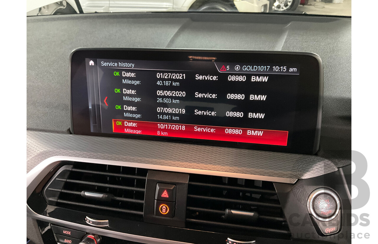 10/2018 BMW X4 xDrive20i M Sport (AWD) G02 MY19 5d Coupe Alpine White Turbo 2.0L