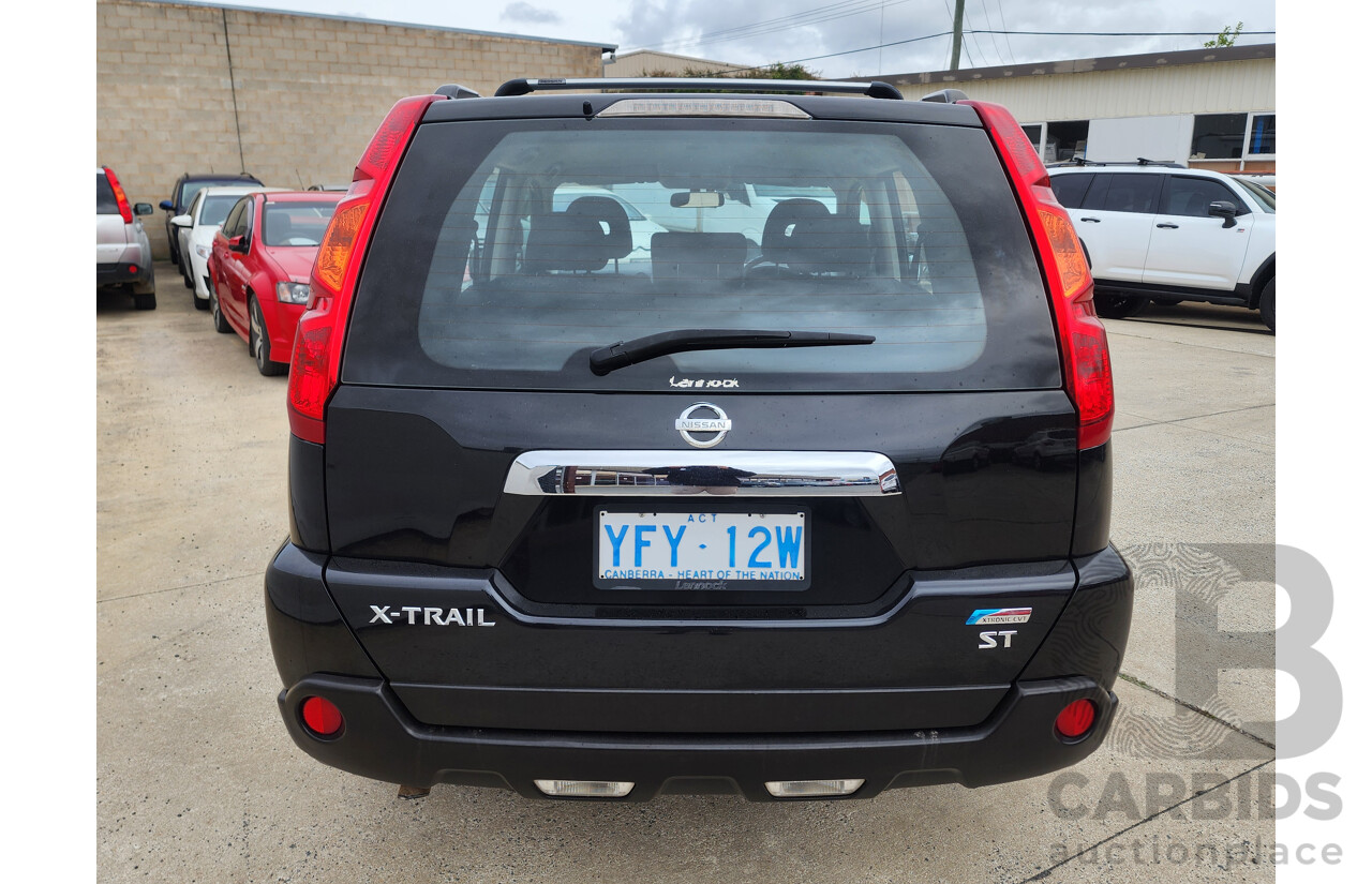 11/2009 Nissan X-Trail ST (4x4) T31 4d Wagon Black 2.5L