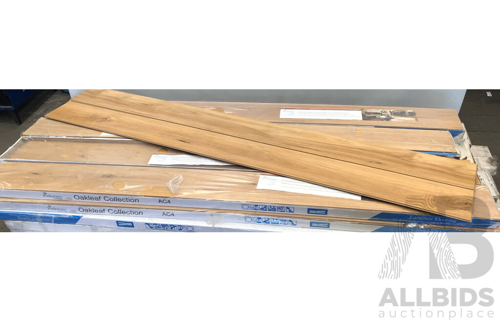 Oakleaf Collection AC4 12mm  Laminate Flooring - Blackbutt Finish - 13.584 Square Meters - Brand New