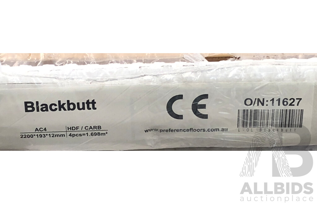 Oakleaf Collection AC4 12mm  Laminate Flooring - Blackbutt Finish - 13.584 Square Meters - Brand New